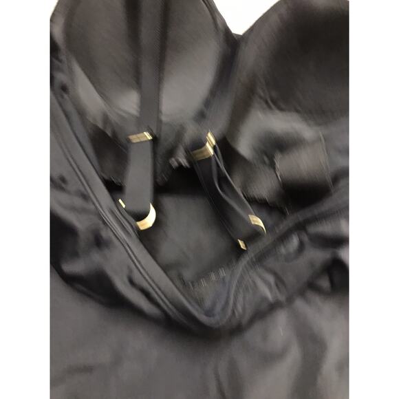 WOMEN'S Fit 4 U Laser Cut Tankini Swim Floral Top BLACK ONE PC 18W HIPS A304232 - Picture 8 of 10